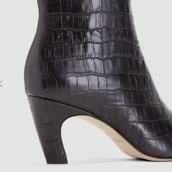 Brand New Everlane The Banana Heel Boot in Black Croc Size 7 Women - Picture 3 of 9